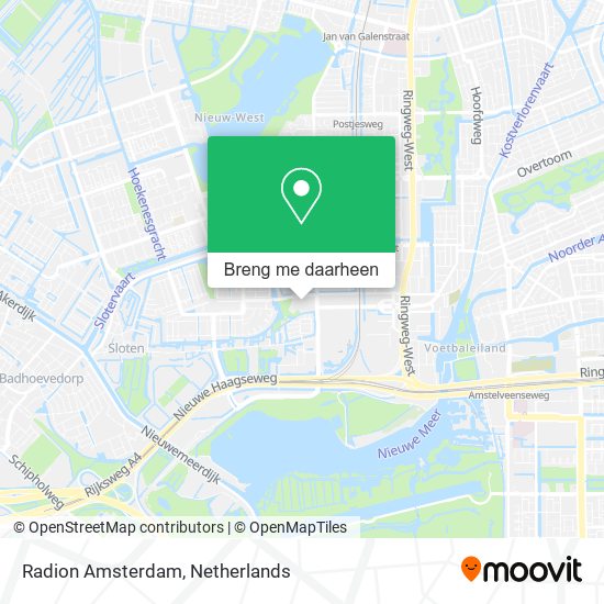 Radion Amsterdam kaart