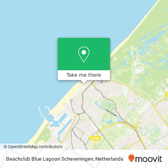 Beachclub Blue Lagoon Scheveningen, Strand Noord 25 kaart