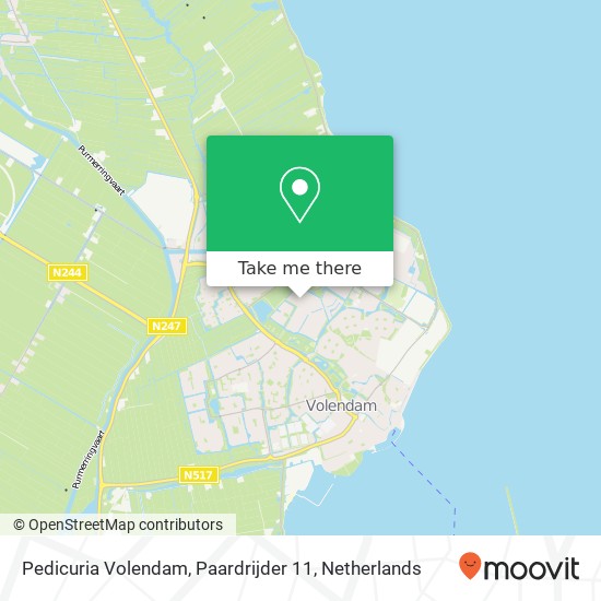 Pedicuria Volendam, Paardrijder 11 kaart