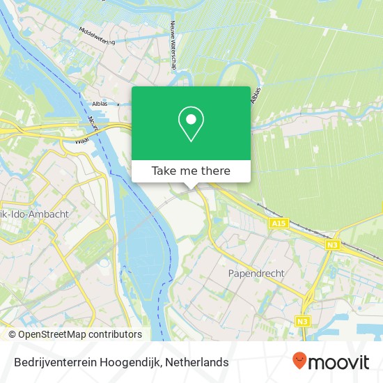 Bedrijventerrein Hoogendijk kaart