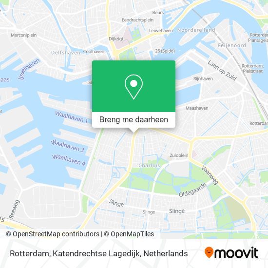 Rotterdam, Katendrechtse Lagedijk kaart
