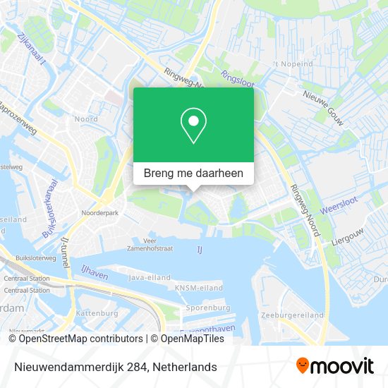 Nieuwendammerdijk 284 kaart