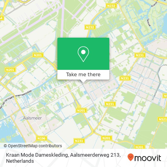 Kraan Mode Dameskleding, Aalsmeerderweg 213 kaart