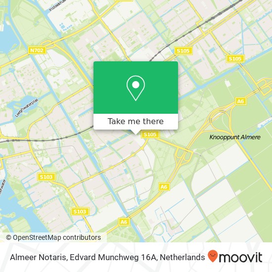 Almeer Notaris, Edvard Munchweg 16A kaart