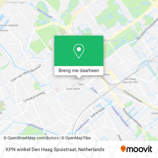 KPN winkel Den Haag Spuistraat kaart