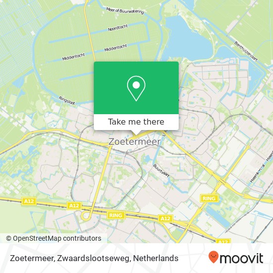Zoetermeer, Zwaardslootseweg kaart