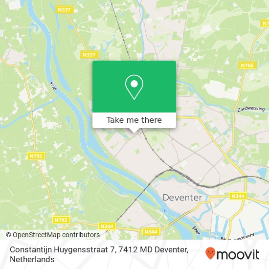 Constantijn Huygensstraat 7, 7412 MD Deventer kaart