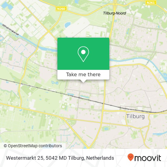 Westermarkt 25, 5042 MD Tilburg kaart