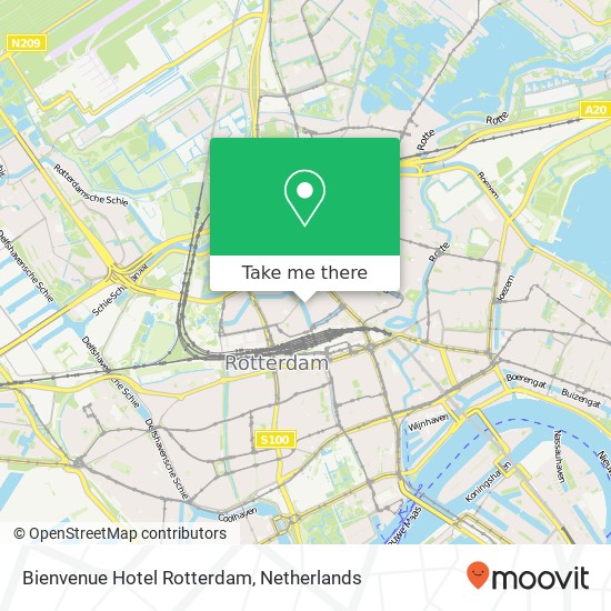 Bienvenue Hotel Rotterdam, Spoorsingel 24 kaart