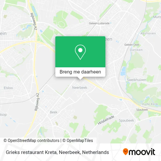 Grieks restaurant Kreta, Neerbeek kaart