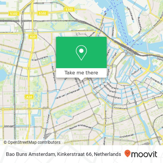 Bao Buns Amsterdam, Kinkerstraat 66 kaart