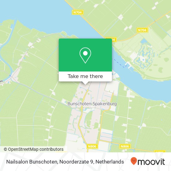 Nailsalon Bunschoten, Noorderzate 9 kaart