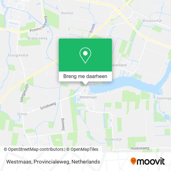 Westmaas, Provincialeweg kaart