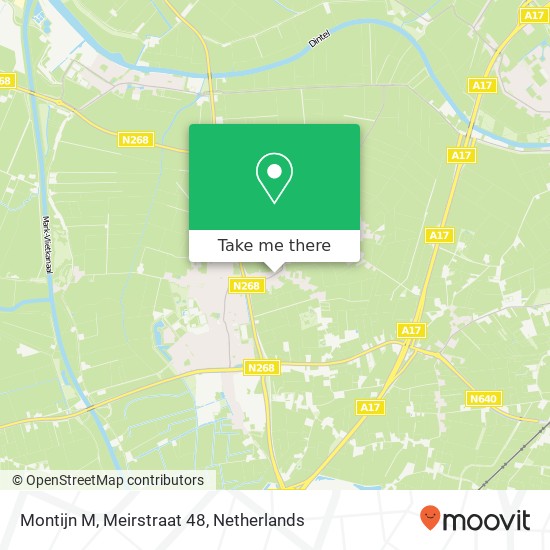 Montijn M, Meirstraat 48 kaart