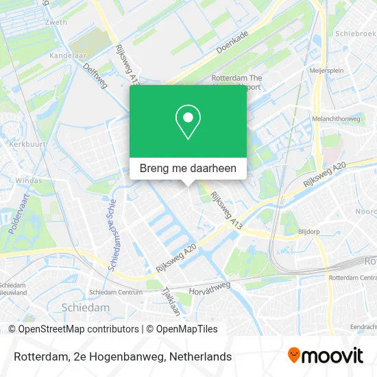 Rotterdam, 2e Hogenbanweg kaart