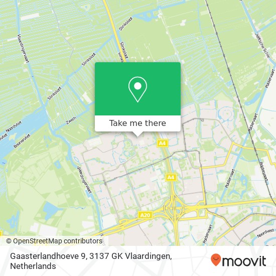 Gaasterlandhoeve 9, 3137 GK Vlaardingen kaart