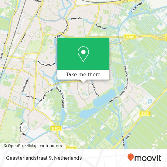 Gaasterlandstraat 9, 2036 NG Haarlem kaart