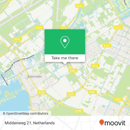 Middenweg 21, 1432 DE Aalsmeer kaart