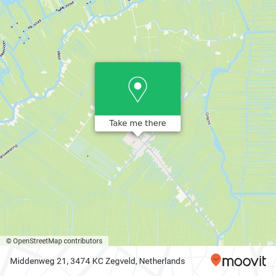 Middenweg 21, 3474 KC Zegveld kaart