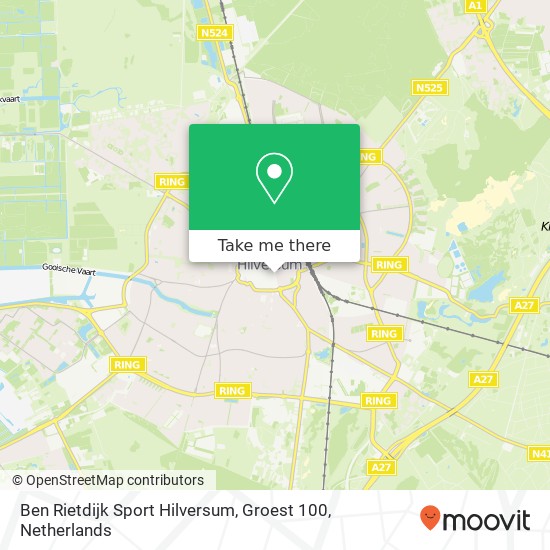 Ben Rietdijk Sport Hilversum, Groest 100 kaart