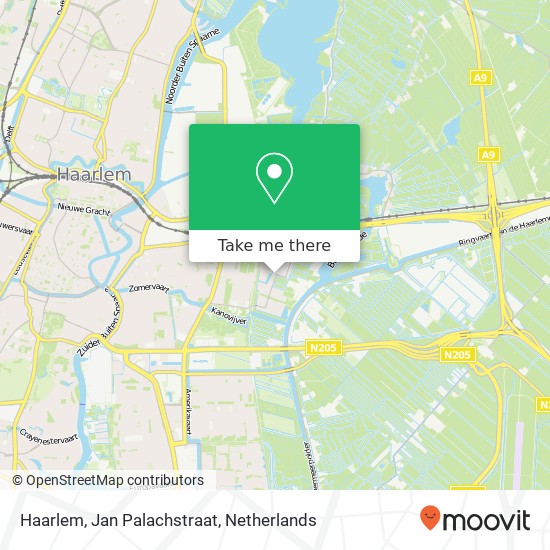Haarlem, Jan Palachstraat kaart