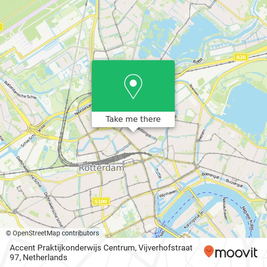 Accent Praktijkonderwijs Centrum, Vijverhofstraat 97 kaart