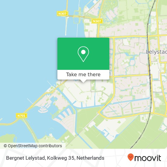 Bergnet Lelystad, Kolkweg 35 kaart