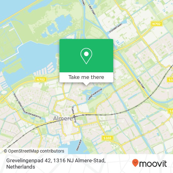 Grevelingenpad 42, 1316 NJ Almere-Stad kaart