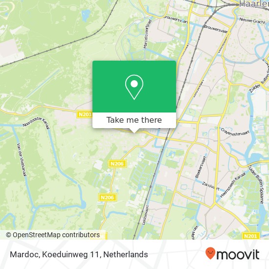 Mardoc, Koeduinweg 11 kaart