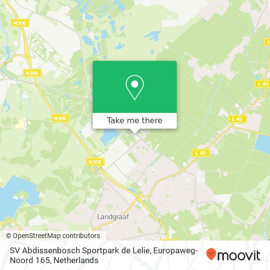 SV Abdissenbosch Sportpark de Lelie, Europaweg-Noord 165 kaart