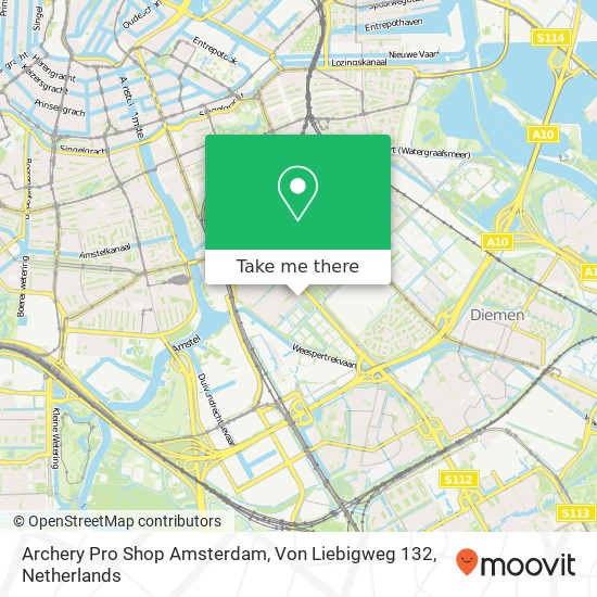 Archery Pro Shop Amsterdam, Von Liebigweg 132 kaart
