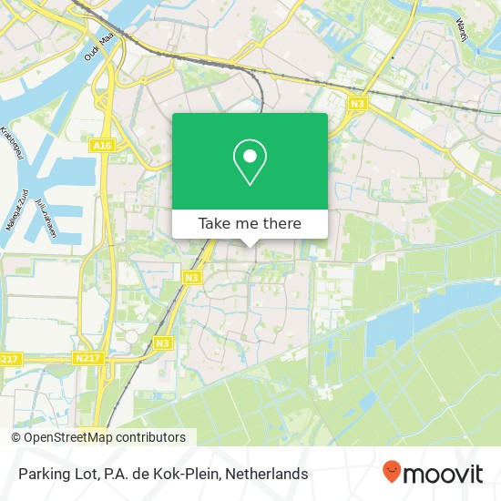 Parking Lot, P.A. de Kok-Plein kaart