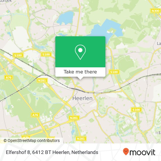 Elfershof 8, 6412 BT Heerlen kaart