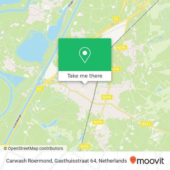 Carwash Roermond, Gasthuisstraat 64 kaart