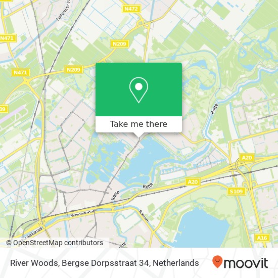 River Woods, Bergse Dorpsstraat 34 kaart