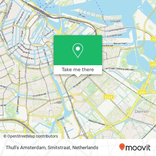 Thull's Amsterdam, Smitstraat kaart