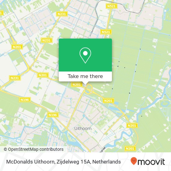 McDonalds Uithoorn, Zijdelweg 15A kaart