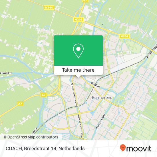 COACH, Breedstraat 14 kaart