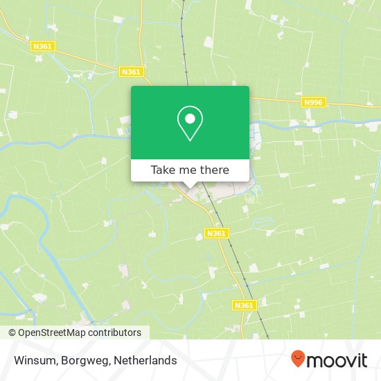 Winsum, Borgweg kaart