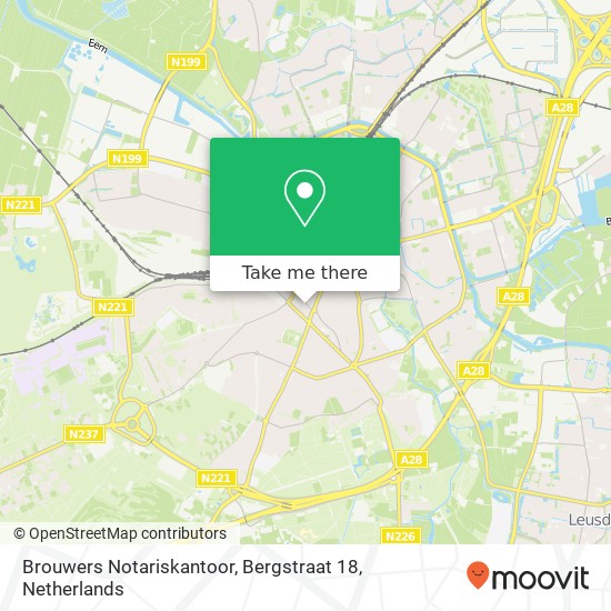 Brouwers Notariskantoor, Bergstraat 18 kaart