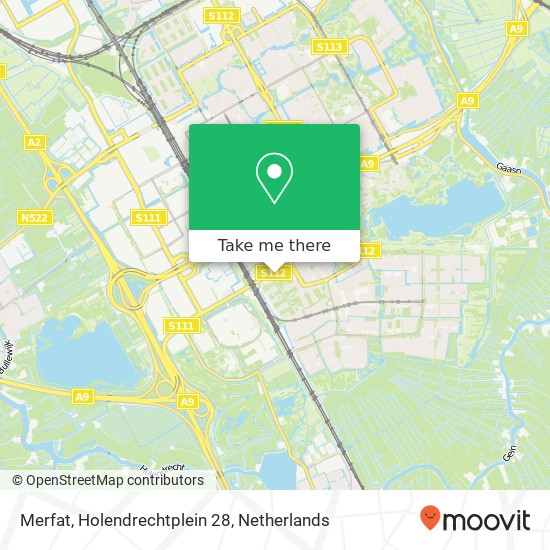 Merfat, Holendrechtplein 28 kaart