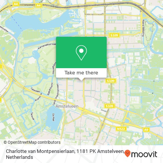 Charlotte van Montpensierlaan, 1181 PK Amstelveen kaart