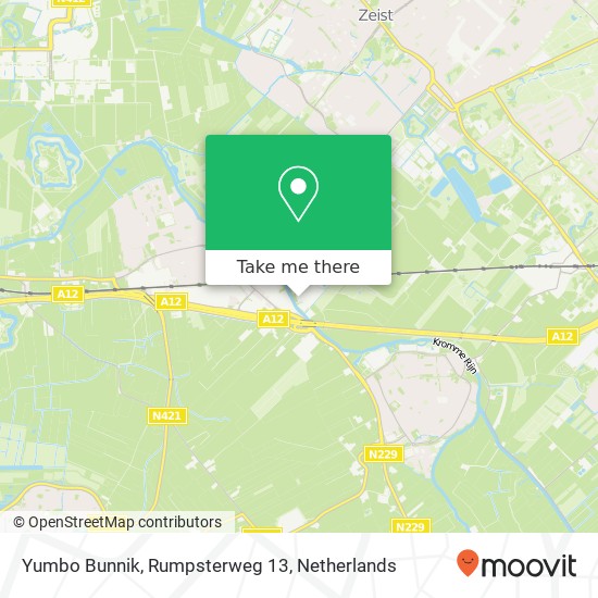 Yumbo Bunnik, Rumpsterweg 13 kaart