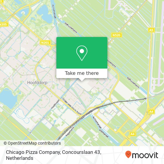 Chicago Pizza Company, Concourslaan 43 kaart