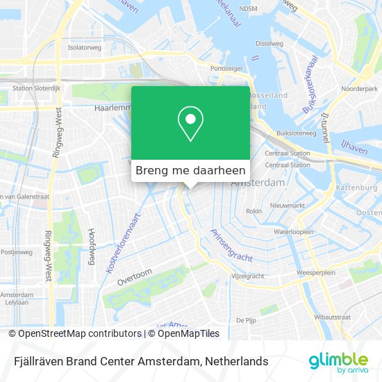 Fjällräven Brand Center Amsterdam kaart