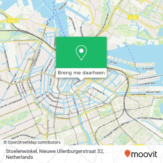 Stoelenwinkel, Nieuwe Uilenburgerstraat 32 kaart