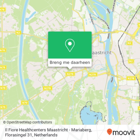 Il Fiore Healthcenters Maastricht - Mariaberg, Florasingel 31 kaart