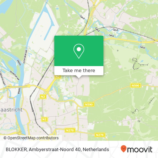 BLOKKER, Ambyerstraat-Noord 40 kaart