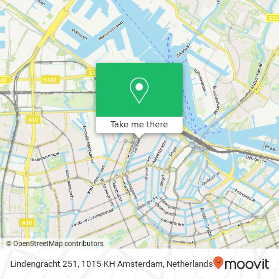 Lindengracht 251, 1015 KH Amsterdam kaart
