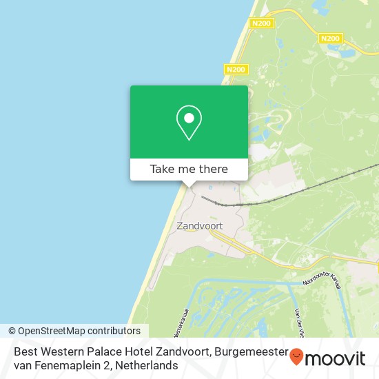 Best Western Palace Hotel Zandvoort, Burgemeester van Fenemaplein 2 kaart